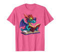 Dragon Wearing Glasses Reading Book T-Shirt - Unique Graphic for Adults - T-Shirt, Sweatshirt, Hoodie