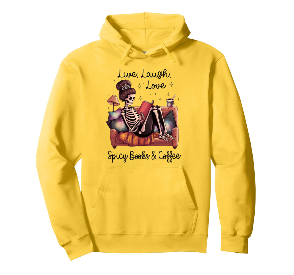 Spicy Books Coffee Smutty Book Lovers Hoodie - Custom Art Print Men Women - T-Shirt, Sweatshirt, Hoodie