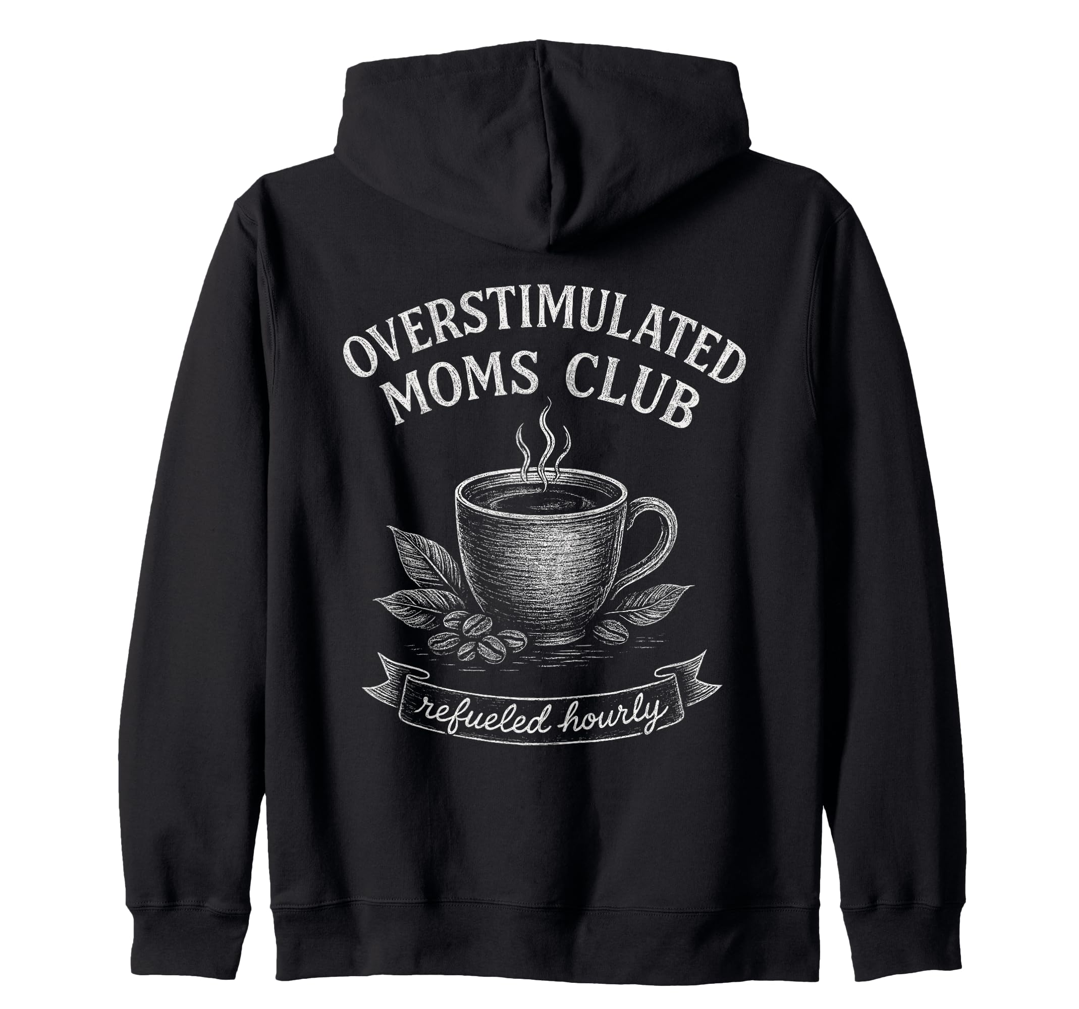 Overstimulated Moms Club Groovy Sweatshirt - Custom Art Print Men Women - T-Shirt, Sweatshirt, Hoodie