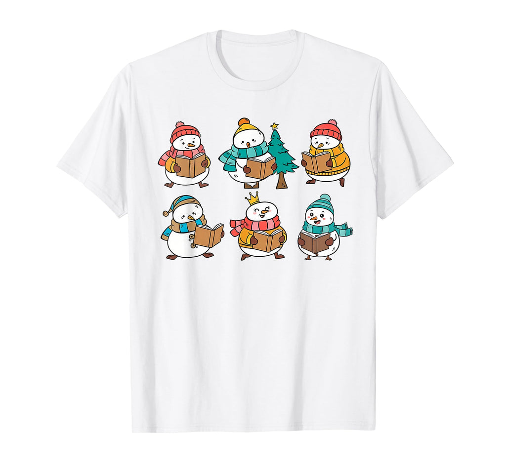 Book Lover Bookish Snowman Reading Books T-Shirt - Trendy Graphic Men Women - T-Shirt, Sweatshirt, Hoodie