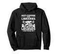 Bookworm Hot Coffee Reading Book Lover Reader Hoodie - Graphic Print Unisex - T-Shirt, Sweatshirt, Hoodie