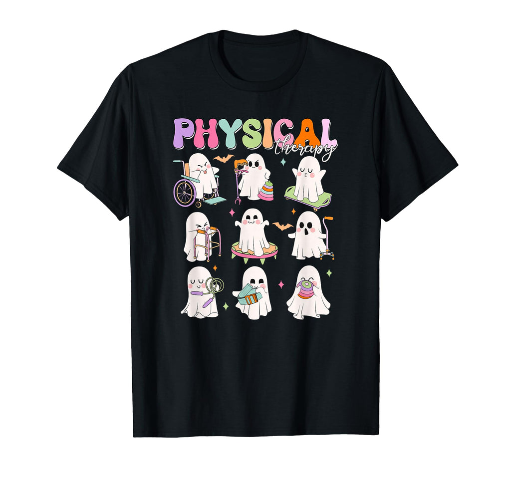 Physical Therapy Halloween Boo Ghost T-Shirt - Novelty Apparel for Adults - T-Shirt, Sweatshirt, Hoodie