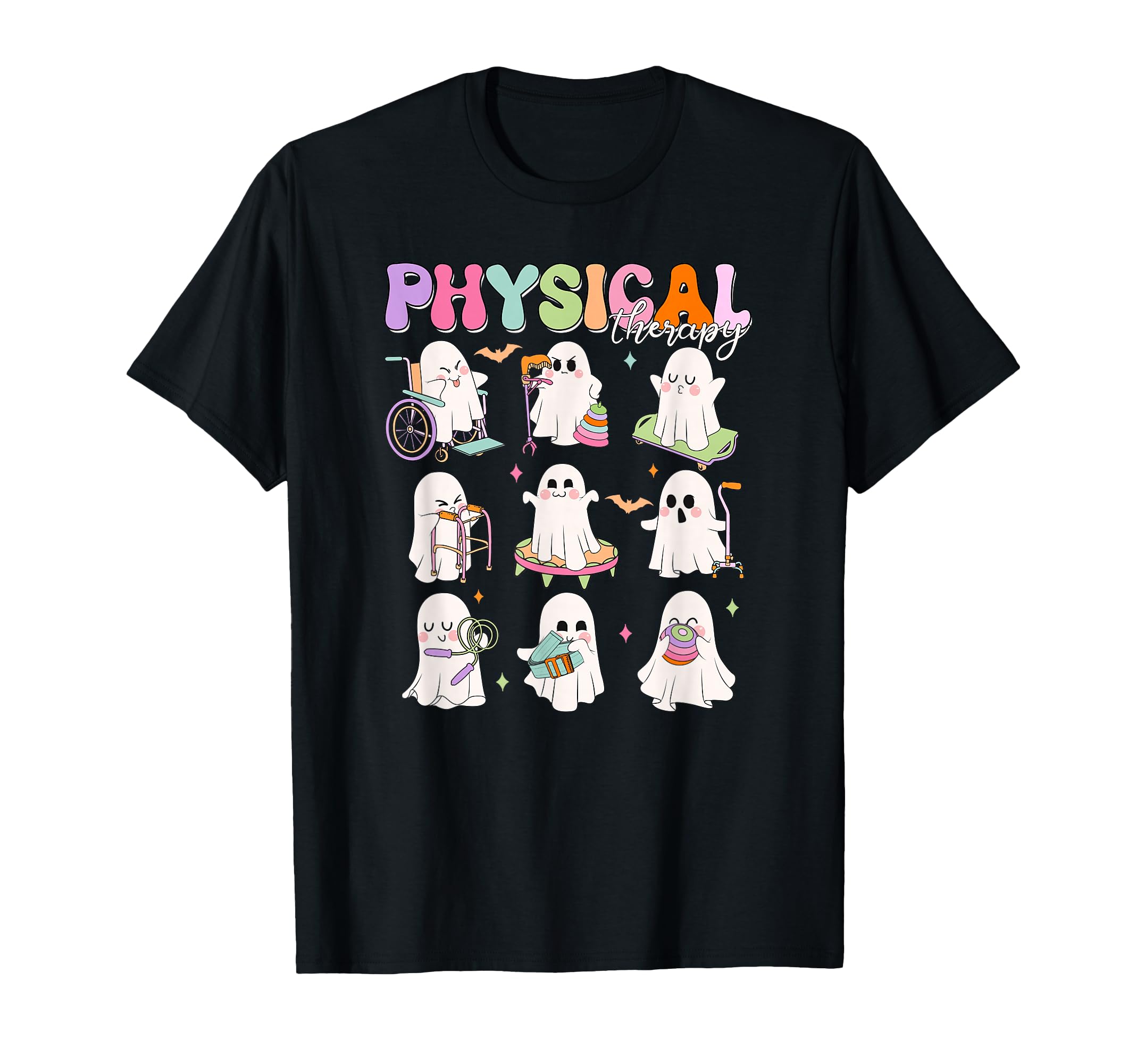 Physical Therapy Halloween Boo Ghost T-Shirt - Novelty Apparel for Adults - T-Shirt, Sweatshirt, Hoodie