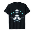 Meditation Alien Yoga Pose Relaxing T-Shirt - Aesthetic Graphic Unisex - T-Shirt, Sweatshirt, Hoodie