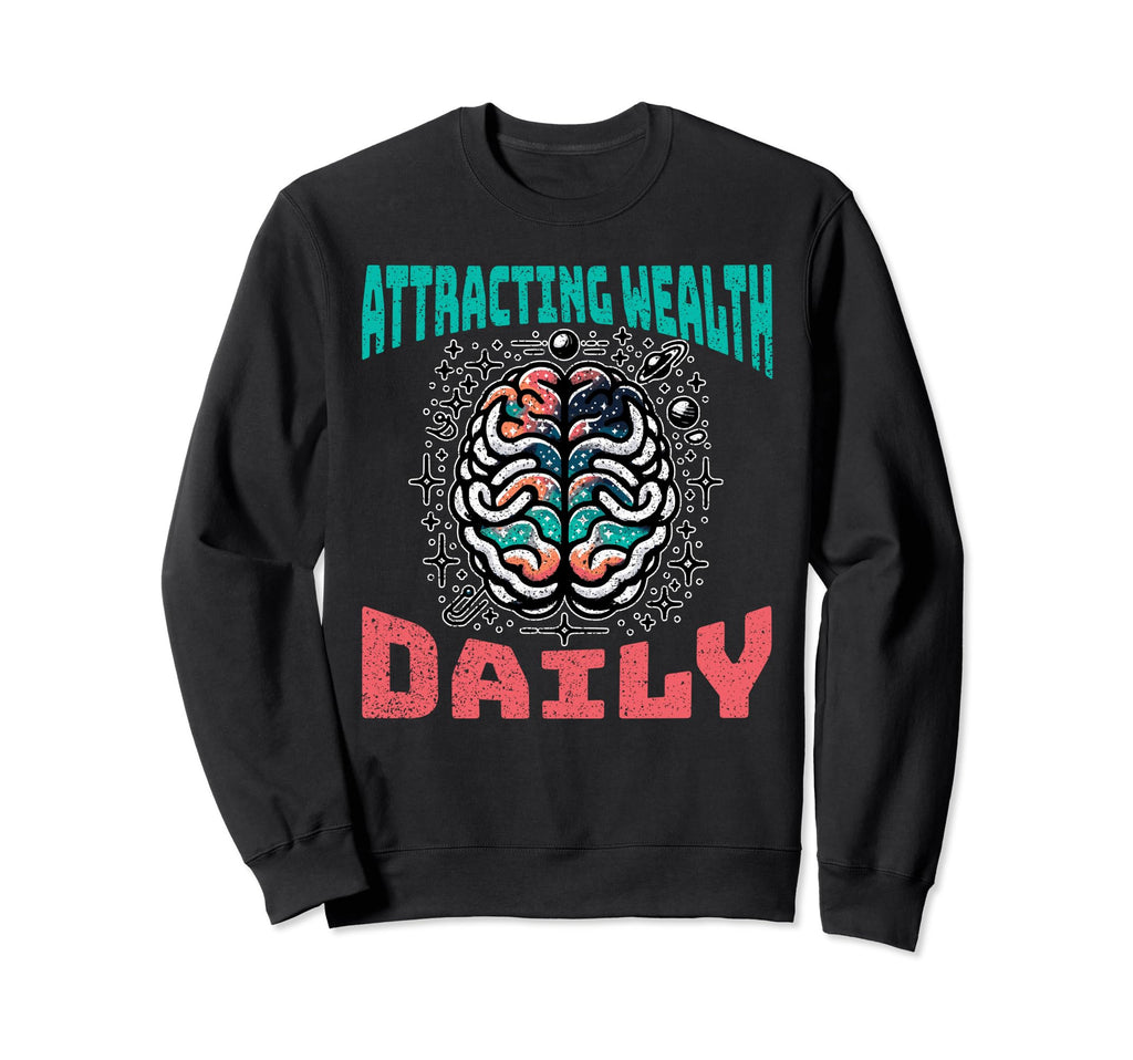 Attracting Wealth Daily Cosmic Sweatshirt - Minimalist Print Men Women - T-Shirt, Sweatshirt, Hoodie