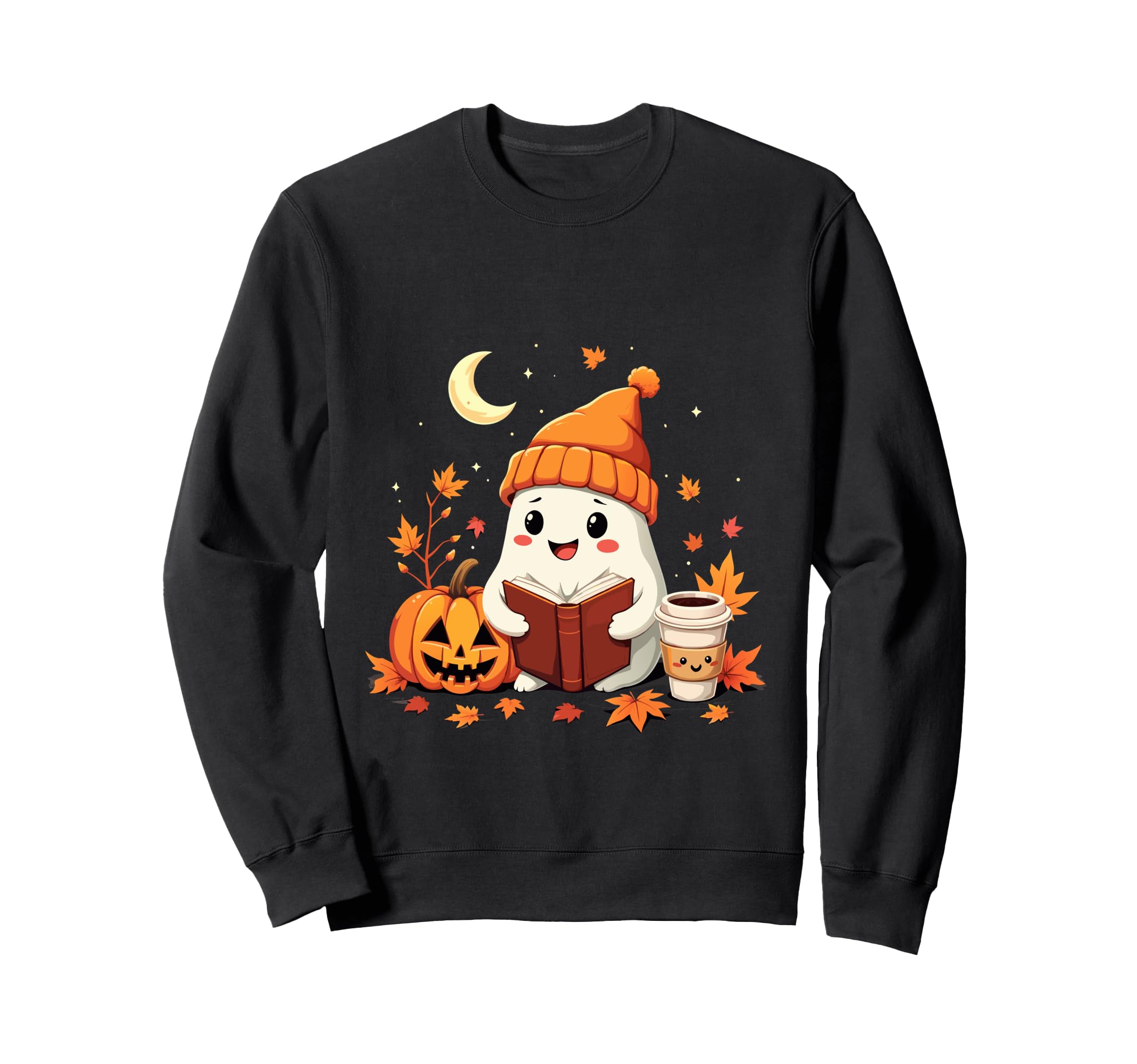 Ghost Reading Book Lovers Sweatshirt - Casual Everyday Wear Unisex - T-Shirt, Sweatshirt, Hoodie
