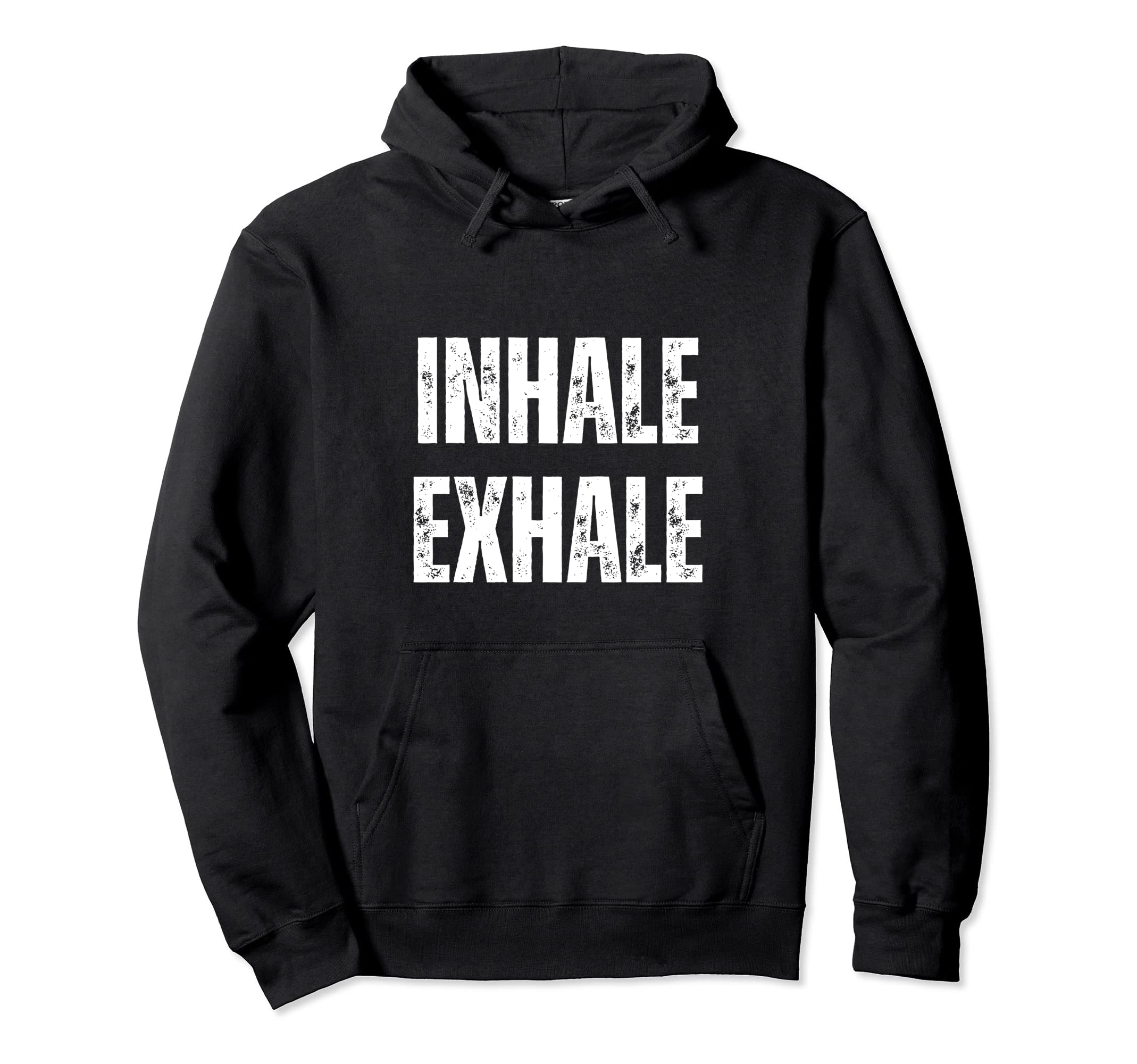 Inhale Exhale Breathwork White Hoodie - Trendy Graphic Unisex - T-Shirt, Sweatshirt, Hoodie