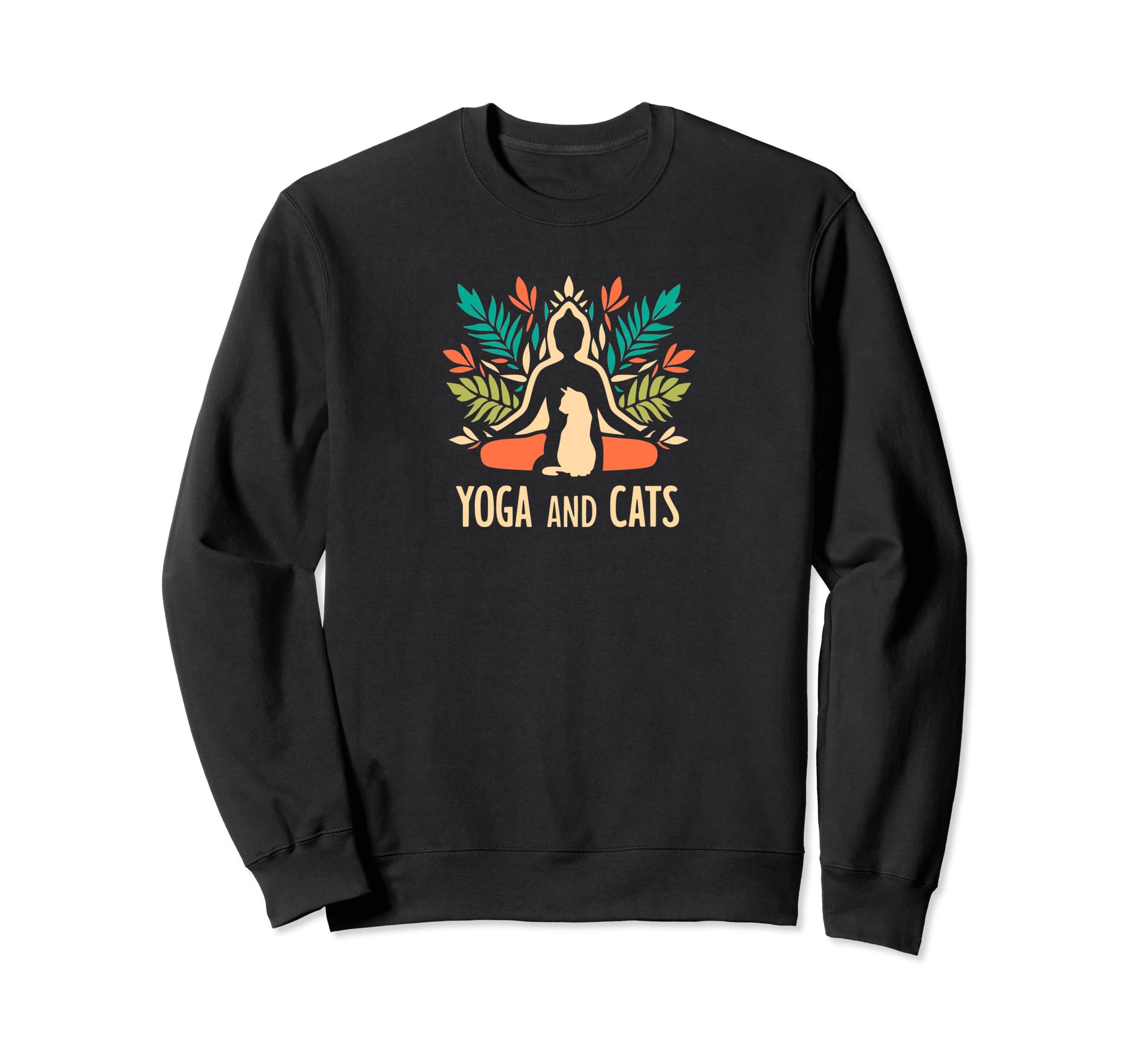 Zen Cat Meditation Mindfulness Yoga Sweatshirt - Trendy Graphic Men Women - T-Shirt, Sweatshirt, Hoodie