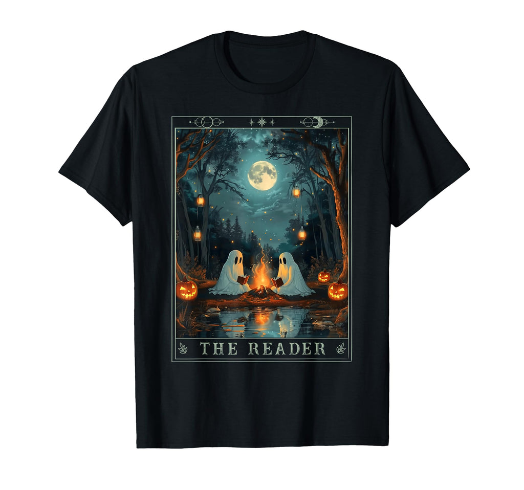 Reader Bookish Spooky Ghost Reading T-Shirt - Novelty Apparel Men Women - T-Shirt, Sweatshirt, Hoodie