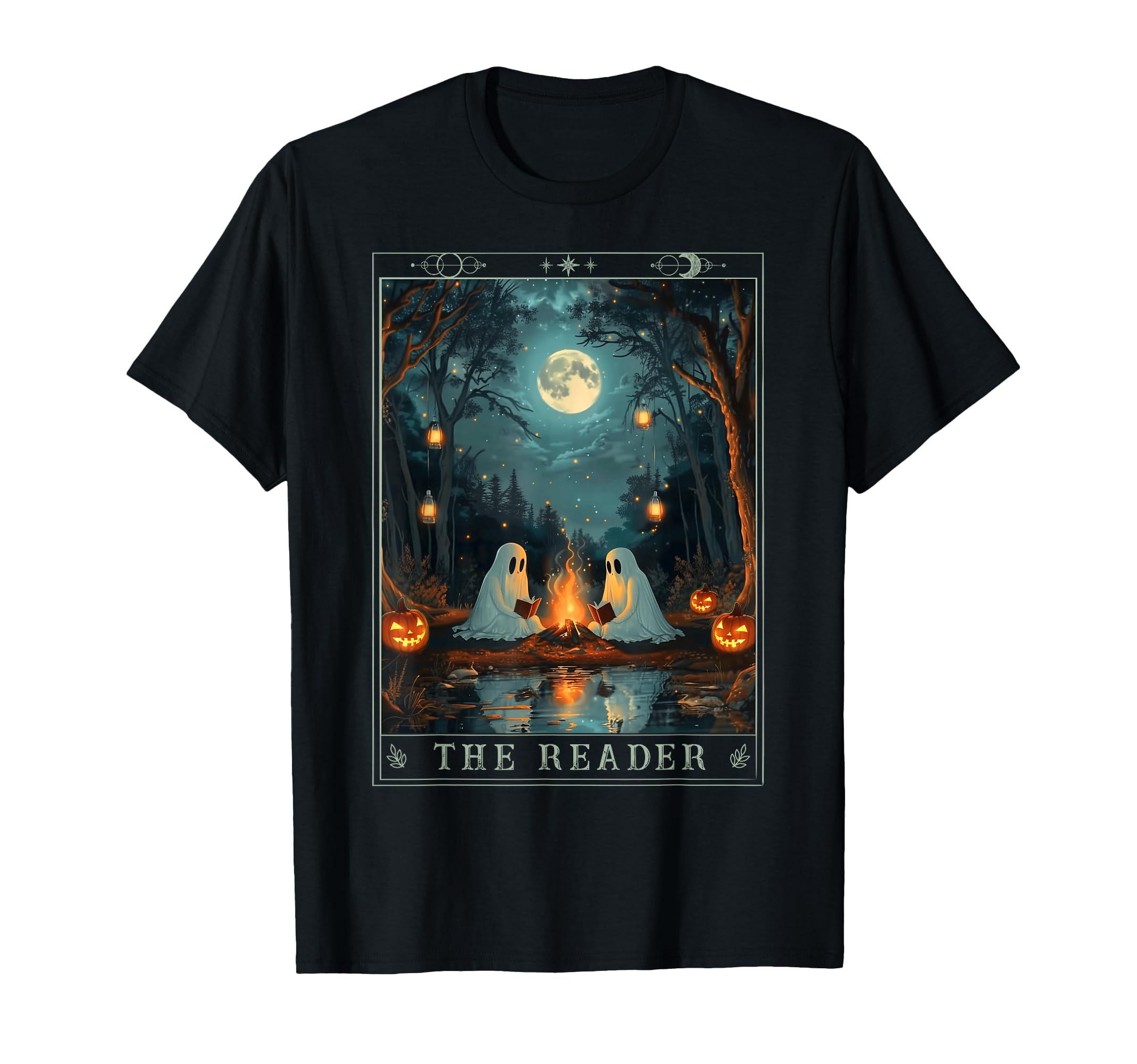 Reader Bookish Spooky Ghost Reading T-Shirt - Novelty Apparel Men Women - T-Shirt, Sweatshirt, Hoodie