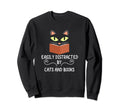 Kitty Face Easily Distracted Cat Sweatshirt - Unique Graphic Men Women - T-Shirt, Sweatshirt, Hoodie