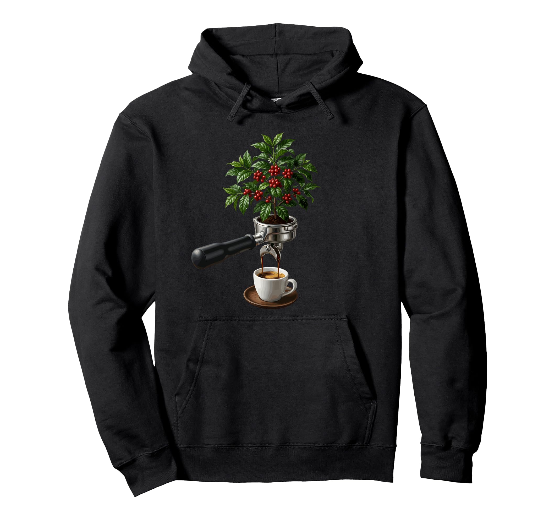 Espresso Coffee Plant Barista Hoodie - Aesthetic Graphic for Adults - T-Shirt, Sweatshirt, Hoodie