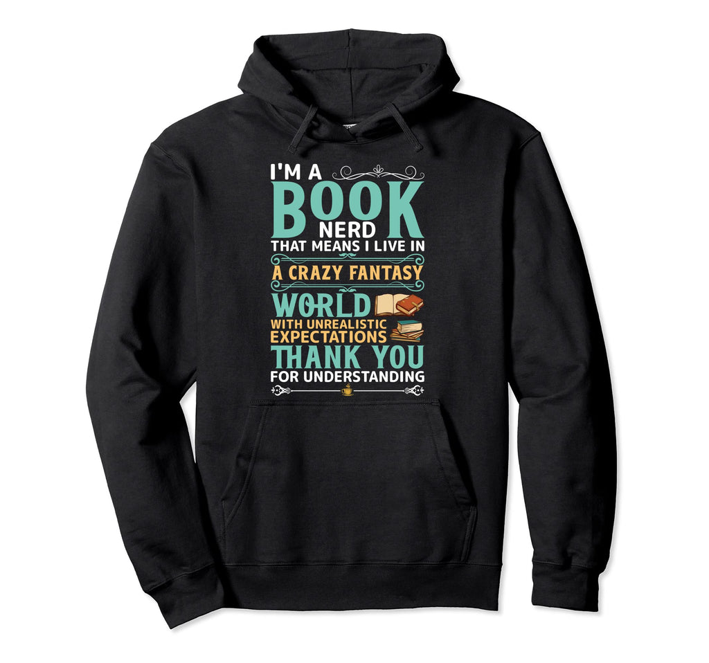 Im Book Nerd Bookworm Reading Books Hoodie - Minimalist Print Men Women - T-Shirt, Sweatshirt, Hoodie