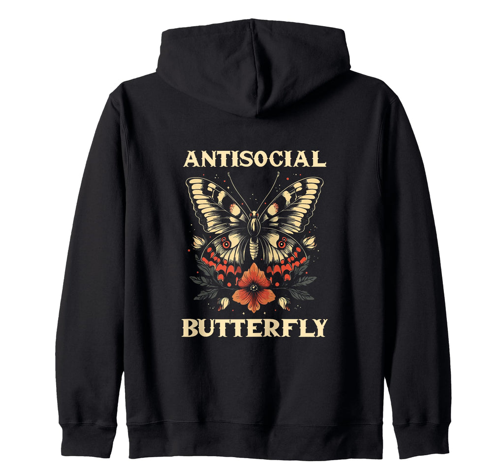 Antisocial Butterfly Gift T-Shirt - Casual Everyday Wear Unisex - T-Shirt, Sweatshirt, Hoodie