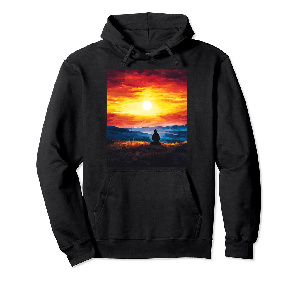 Mindful Serenity Peaceful Nature Scene Hoodie - Minimalist Print Unisex - T-Shirt, Sweatshirt, Hoodie