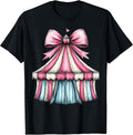 Coquette Bow Circus Carnival Pink Ribbon Mom Mothers Day T-Shirt Unisex T-shirt, Sweatshirt, Hoodie, Long Sleeve Tee - T-Shirt, Sweatshirt, Hoodie