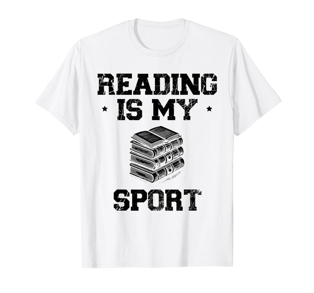 Reading Is My Sport Library Book T-Shirt - Casual Everyday Wear Men Women - T-Shirt, Sweatshirt, Hoodie