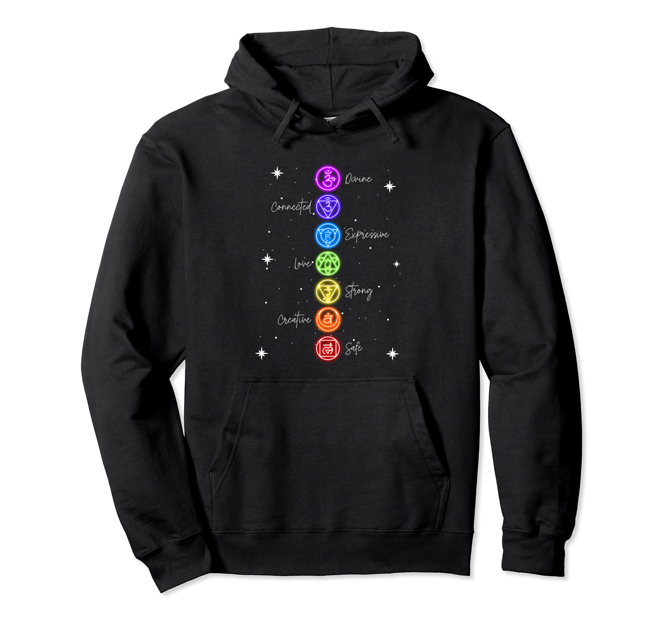 Chakra Chakras Aligned Lotus Mandala Hoodie - Casual Everyday Wear Unisex - T-Shirt, Sweatshirt, Hoodie
