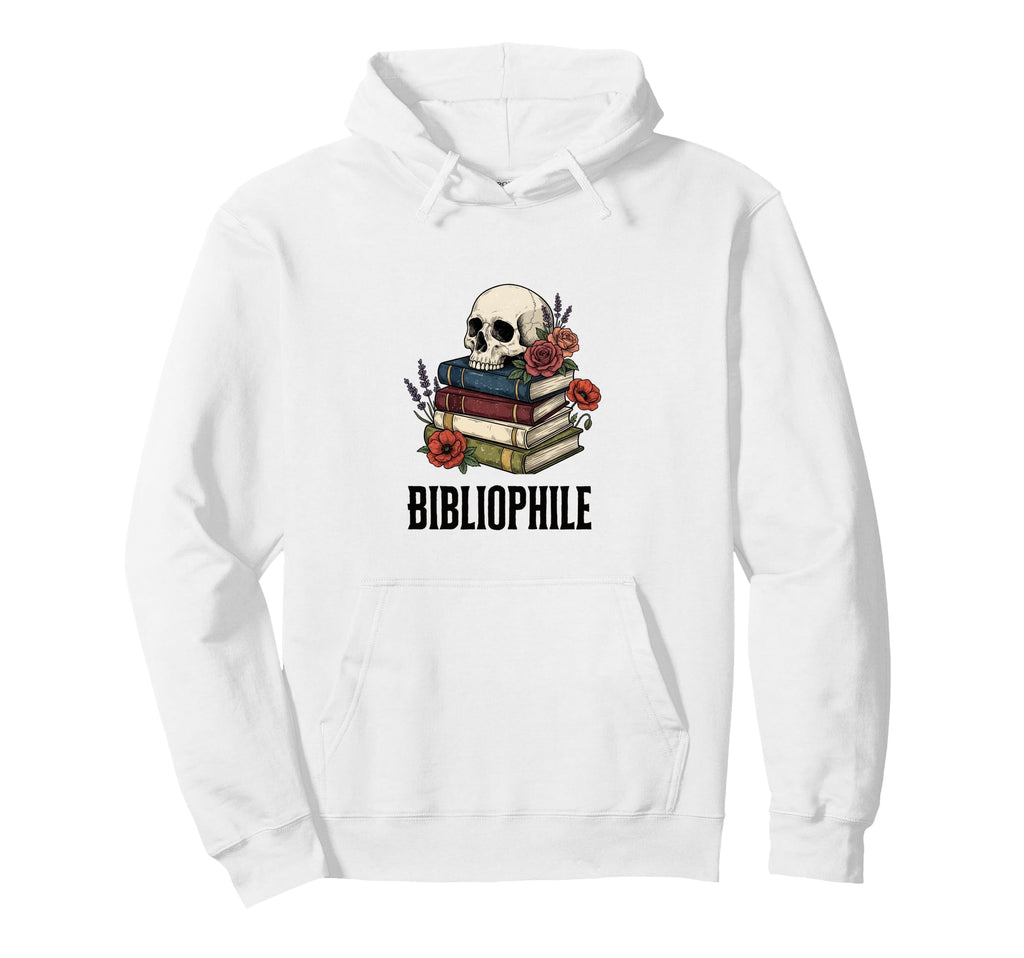 Bibliophile Academia Book Lover Skull And Hoodie - Graphic Print Unisex - T-Shirt, Sweatshirt, Hoodie