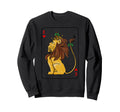 Oz Lion Card King Jungle Wizard Sweatshirt - Streetwear Style for Adults - T-Shirt, Sweatshirt, Hoodie