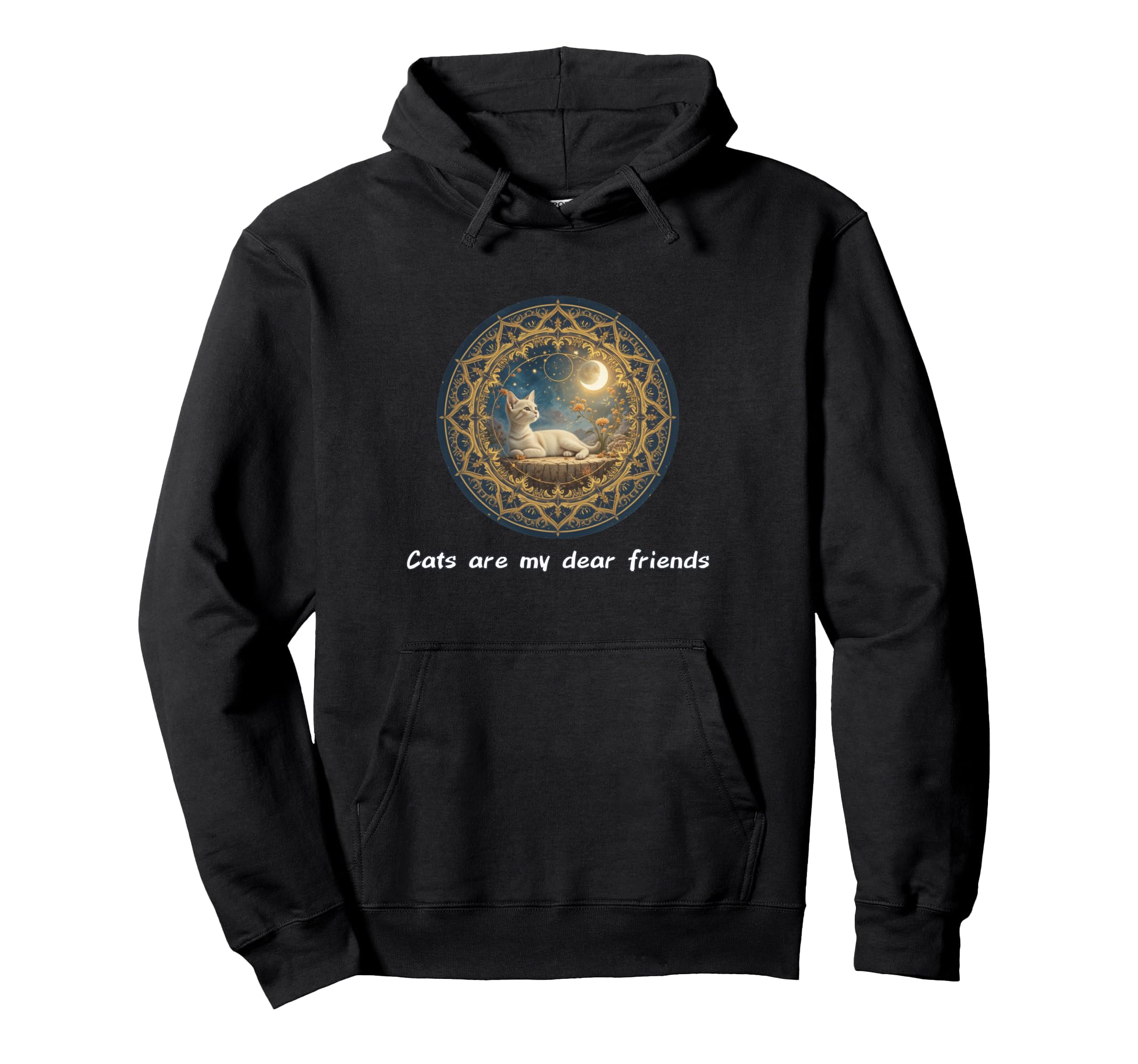Cats Are My Best Friends Sacred Hoodie - Casual Everyday Wear for Adults - T-Shirt, Sweatshirt, Hoodie
