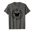 Antisocial Butterfly Clumsy Shy T-Shirt - Graphic Print for Adults - T-Shirt, Sweatshirt, Hoodie