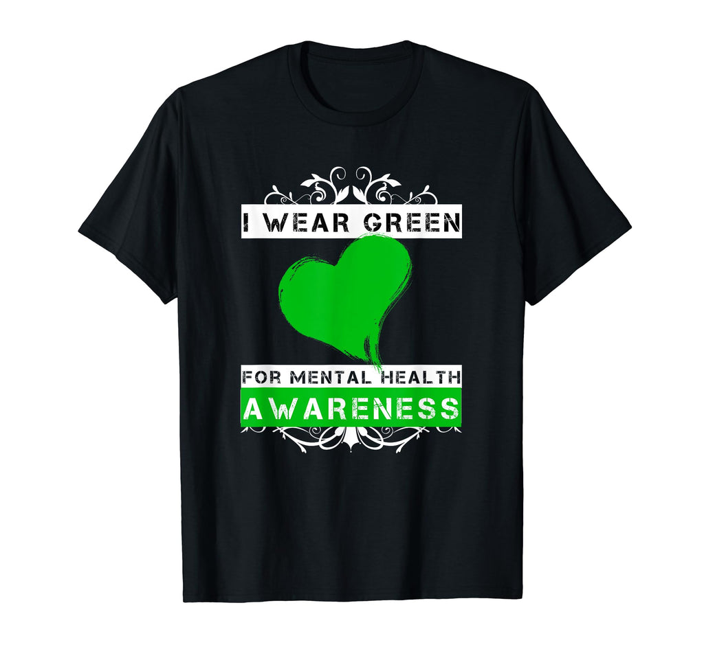 I Wear Green Mental Health Awareness T-Shirt - Aesthetic Graphic for Adults - T-Shirt, Sweatshirt, Hoodie