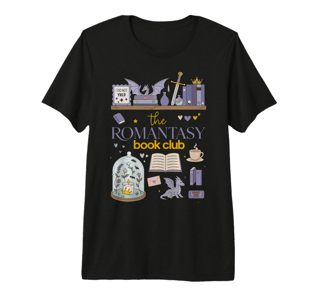 Dragon Romantasy Book Club T-Shirt - Minimalist Print Men Women - T-Shirt, Sweatshirt, Hoodie