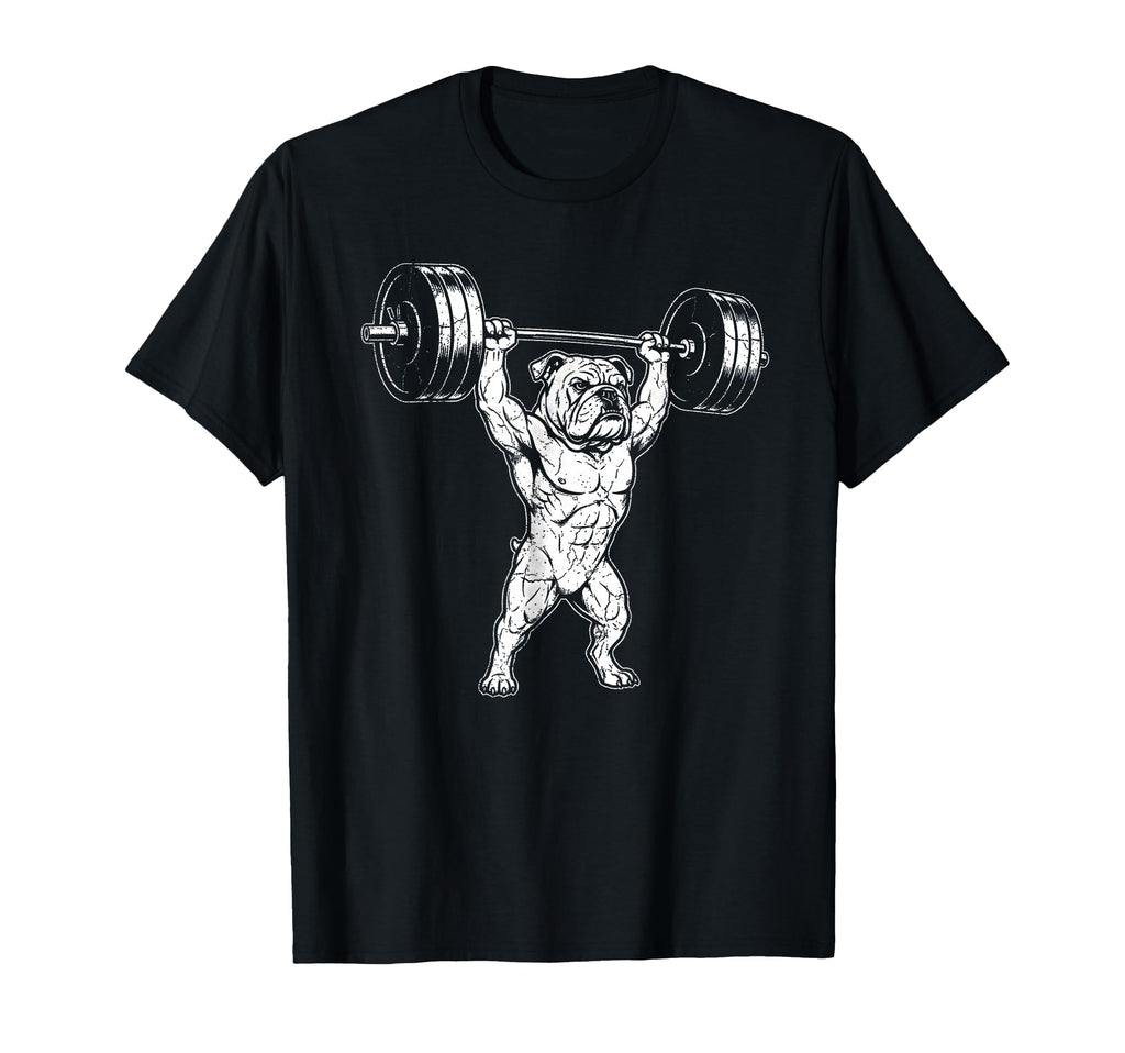 English Bulldog Weightlifting Gym T-Shirt - Trendy Graphic for Adults - T-Shirt, Sweatshirt, Hoodie
