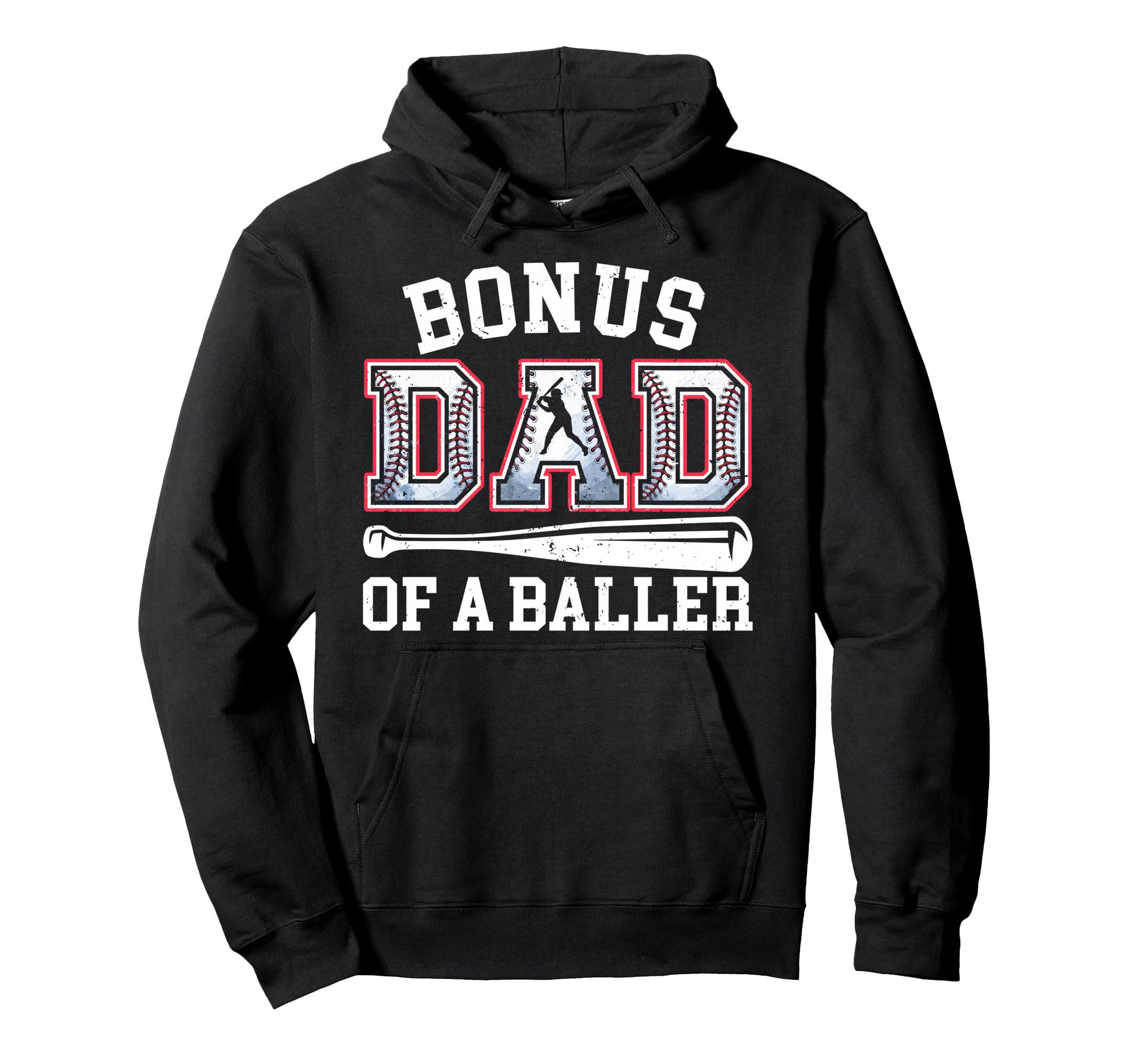 Bonus Dad Baseball Dad Fathers Day Hoodie - Casual Everyday Wear Unisex - T-Shirt, Sweatshirt, Hoodie