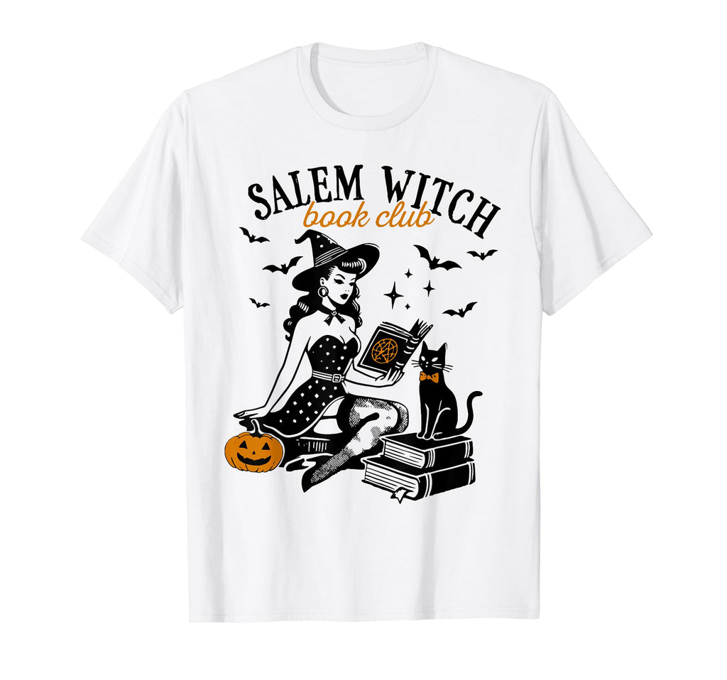 Salem Witch Book Club Halloween Book T-Shirt - Custom Art Print Unisex - T-Shirt, Sweatshirt, Hoodie