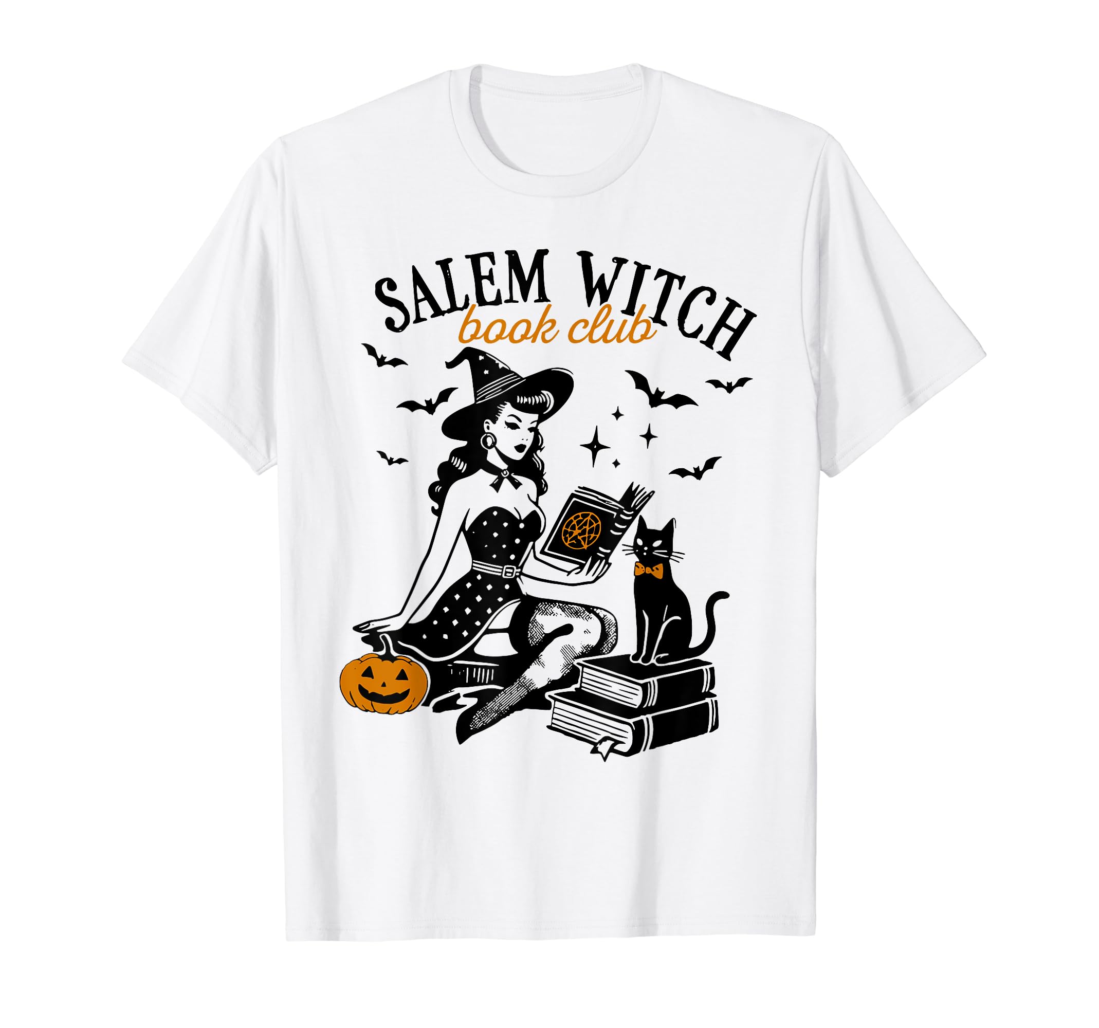 Salem Witch Book Club Halloween Book T-Shirt - Custom Art Print Unisex - T-Shirt, Sweatshirt, Hoodie