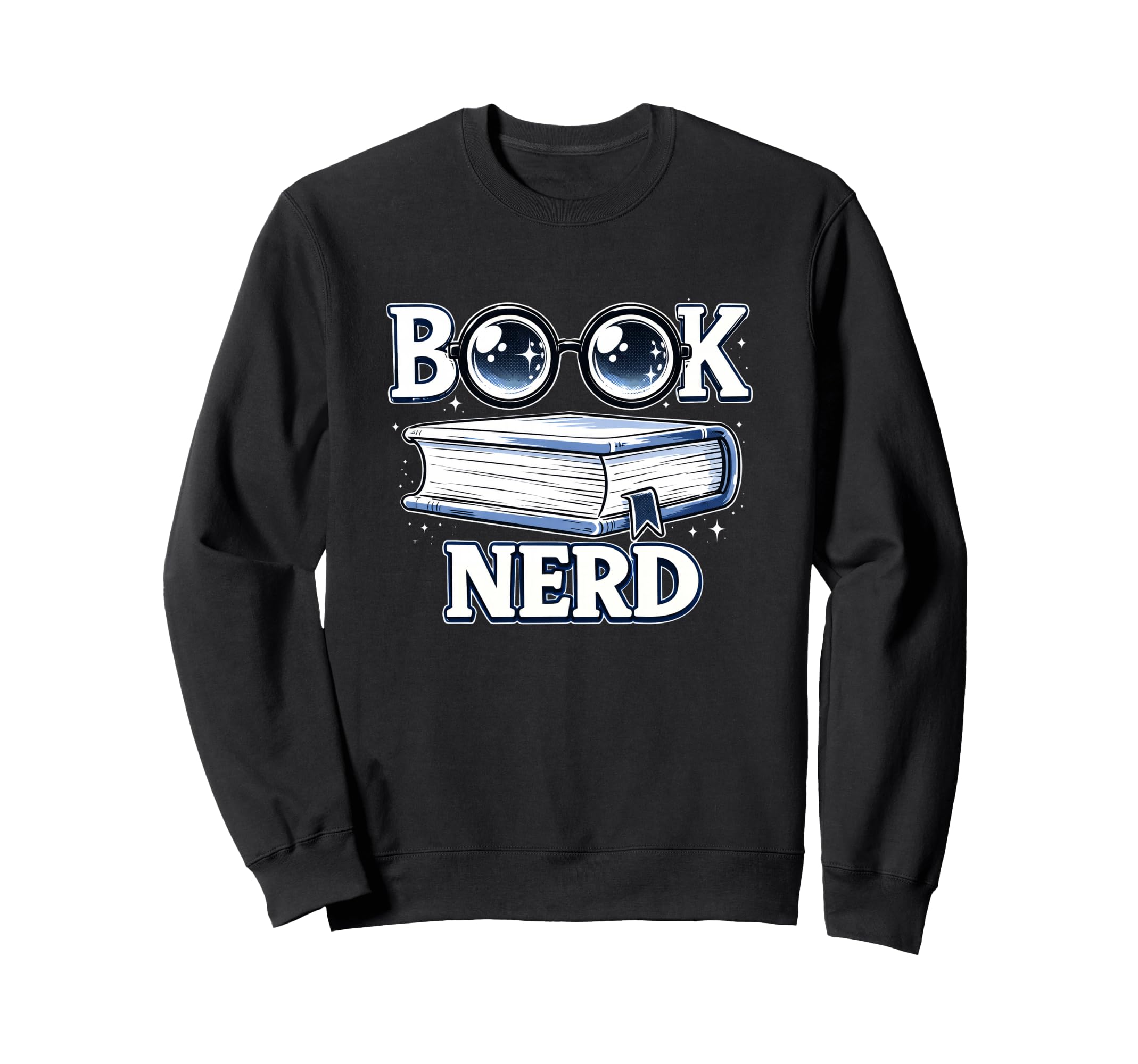Book Nerd Typography Minimalist Sweatshirt - Unique Graphic for Adults - T-Shirt, Sweatshirt, Hoodie