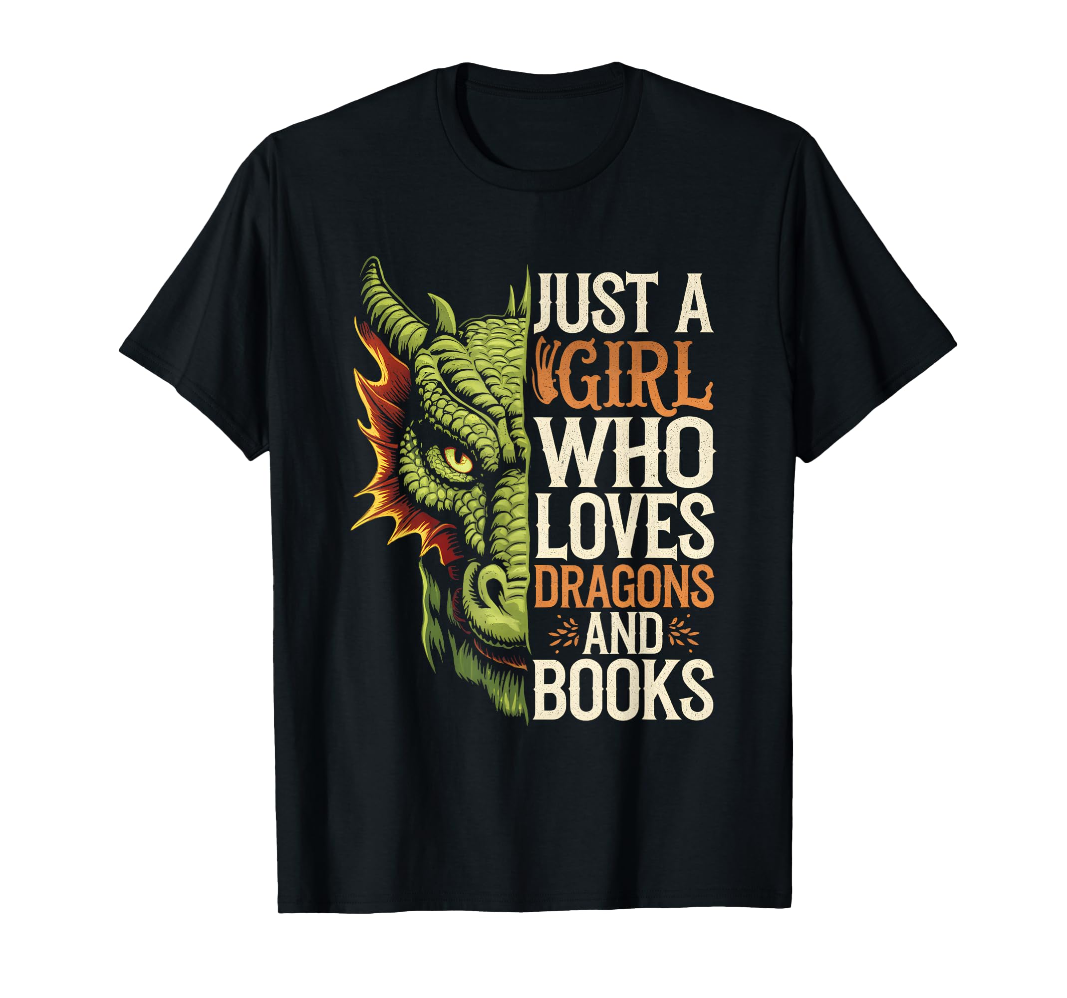 Just Who Loves Dragons And Books T-Shirt - Custom Art Print for Adults - T-Shirt, Sweatshirt, Hoodie