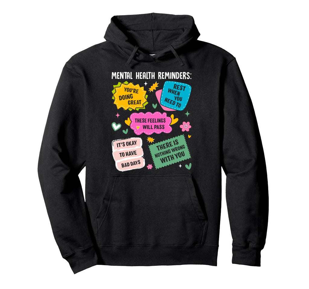 Mental Health Awareness Ribbon Items Hoodie - Unique Graphic Men Women - T-Shirt, Sweatshirt, Hoodie