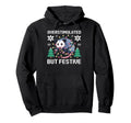 Overstimulated But Festive Opossum Hoodie - Casual Everyday Wear Men Women - T-Shirt, Sweatshirt, Hoodie