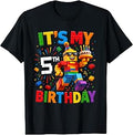It's My 5th Birthday Building Brick 5 Years Old Boys Kids T-Shirt Unisex T-shirt, Sweatshirt, Hoodie, Long Sleeve Tee - T-Shirt, Sweatshirt, Hoodie