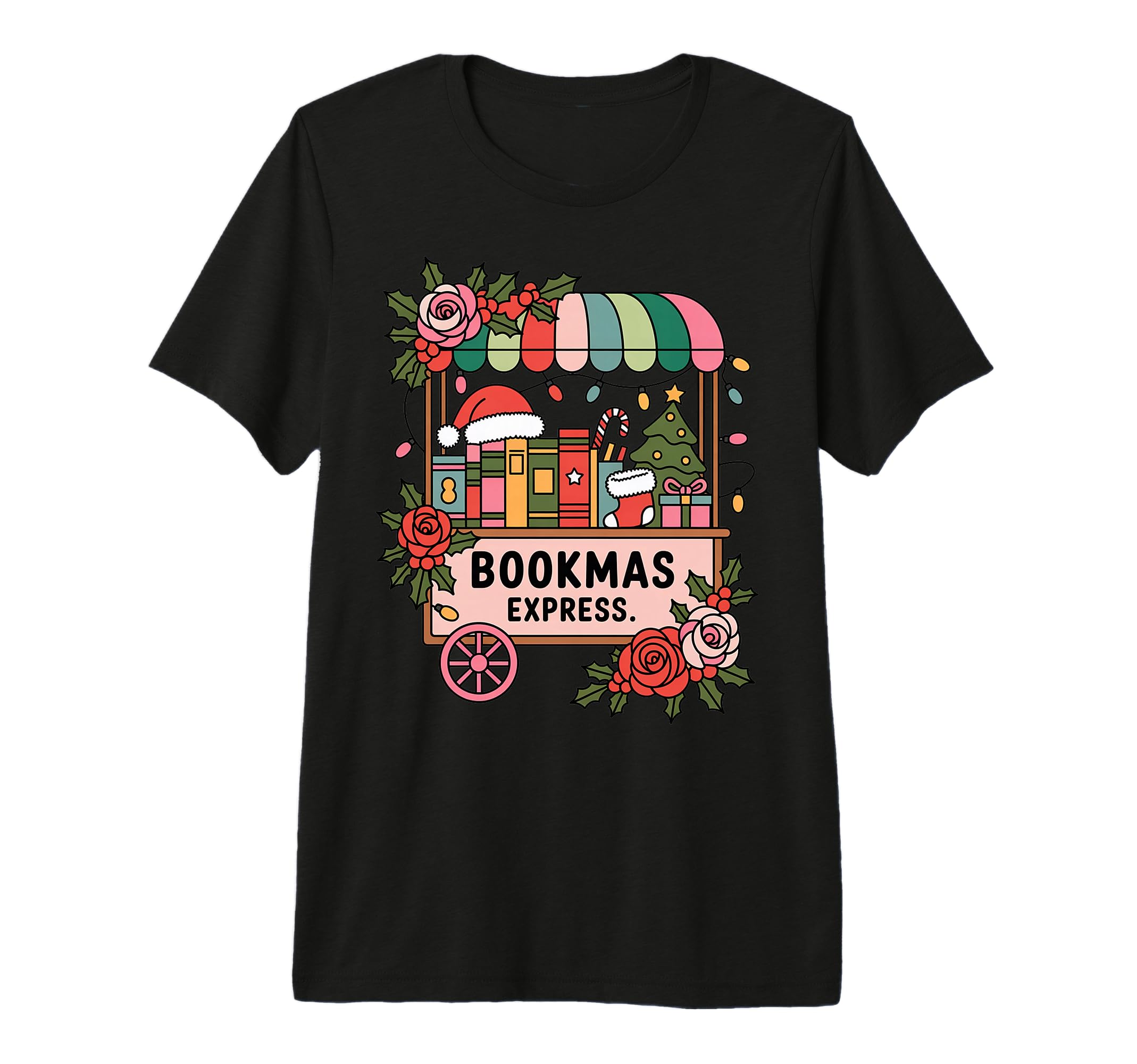Book Lover Bookmas Holiday Tri Blend T-Shirt - Trendy Graphic Men Women - T-Shirt, Sweatshirt, Hoodie