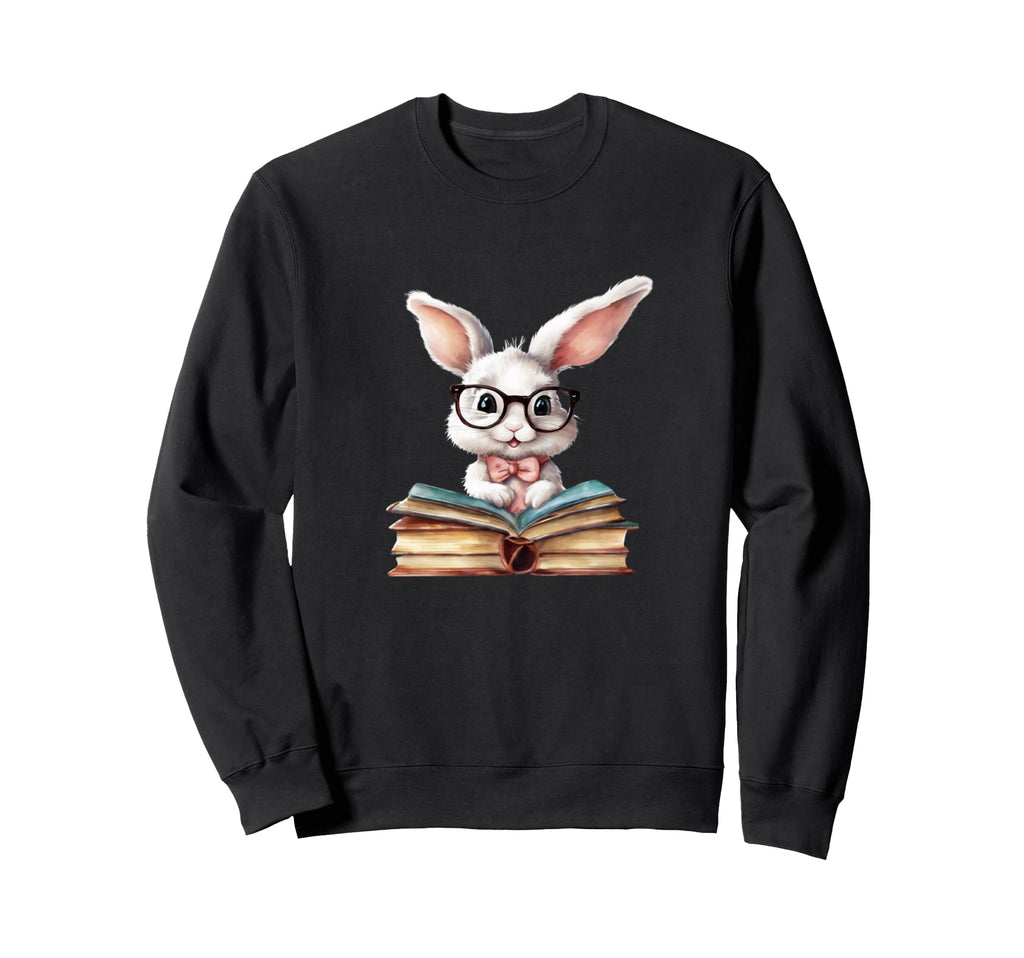 Bunny Is Wearing Glasses And Sweatshirt - Casual Everyday Wear for Adults - T-Shirt, Sweatshirt, Hoodie