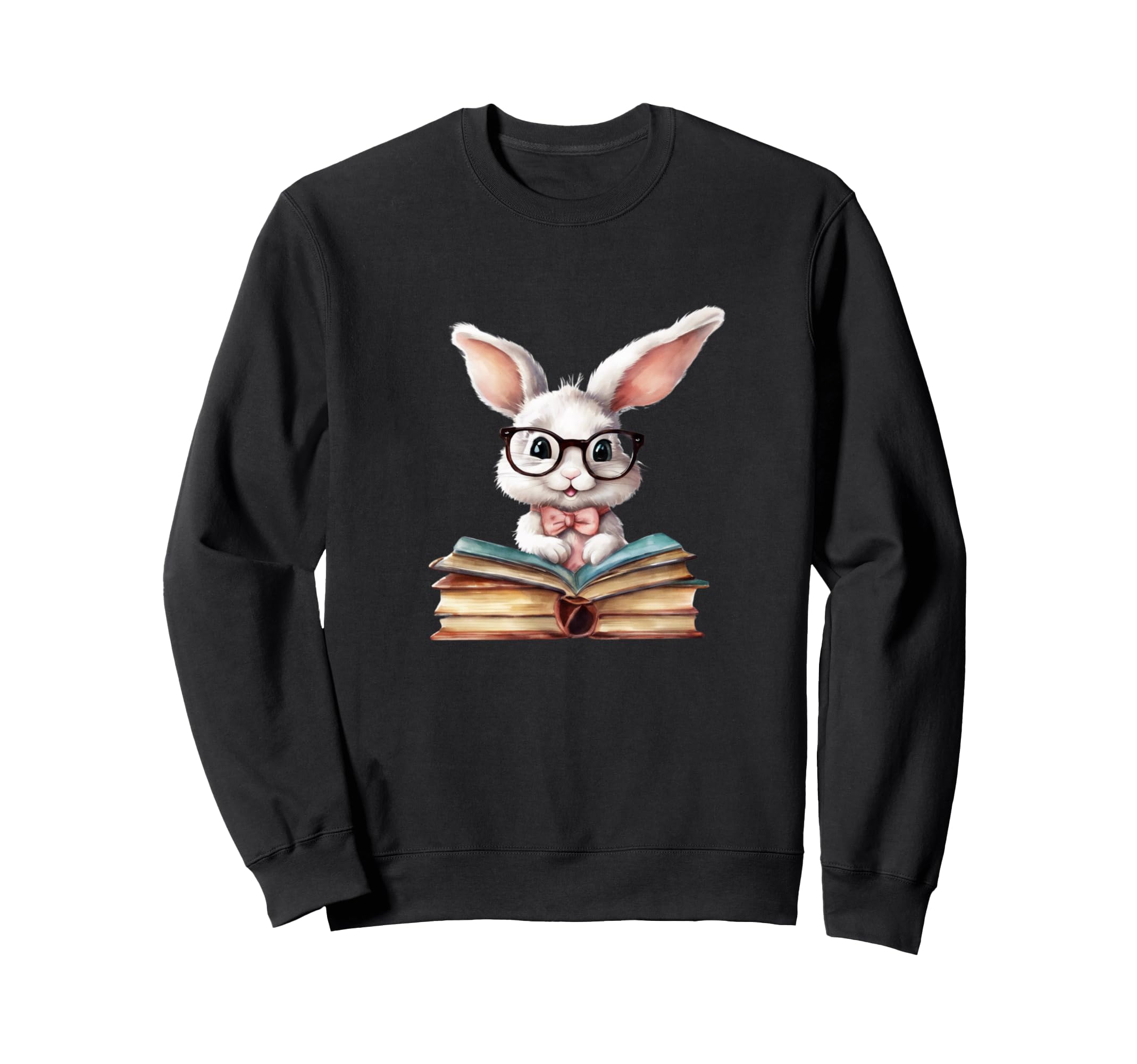 Bunny Is Wearing Glasses And Sweatshirt - Casual Everyday Wear for Adults - T-Shirt, Sweatshirt, Hoodie