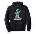 Joyful Dragon Atop Books Encourages Hoodie - Custom Art Print Unisex - T-Shirt, Sweatshirt, Hoodie