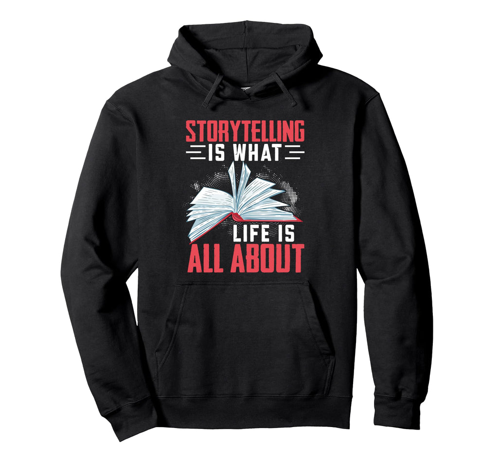 Book Lover Bookworm Storytelling Hoodie - Minimalist Print Unisex - T-Shirt, Sweatshirt, Hoodie