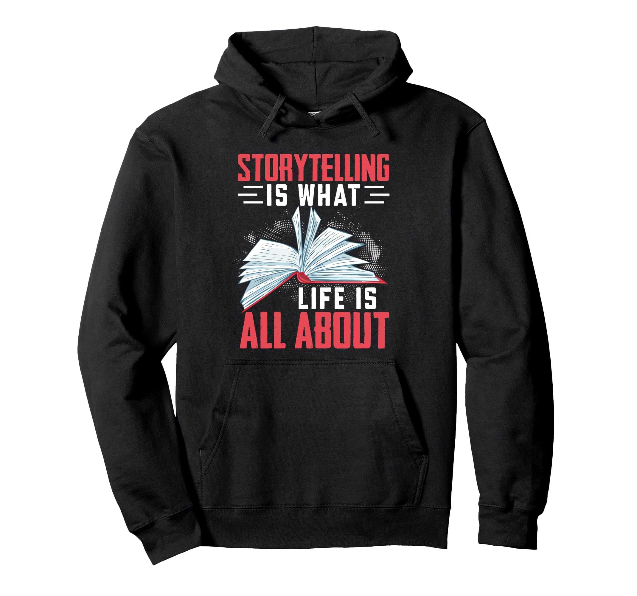 Book Lover Bookworm Storytelling Hoodie - Minimalist Print Unisex - T-Shirt, Sweatshirt, Hoodie