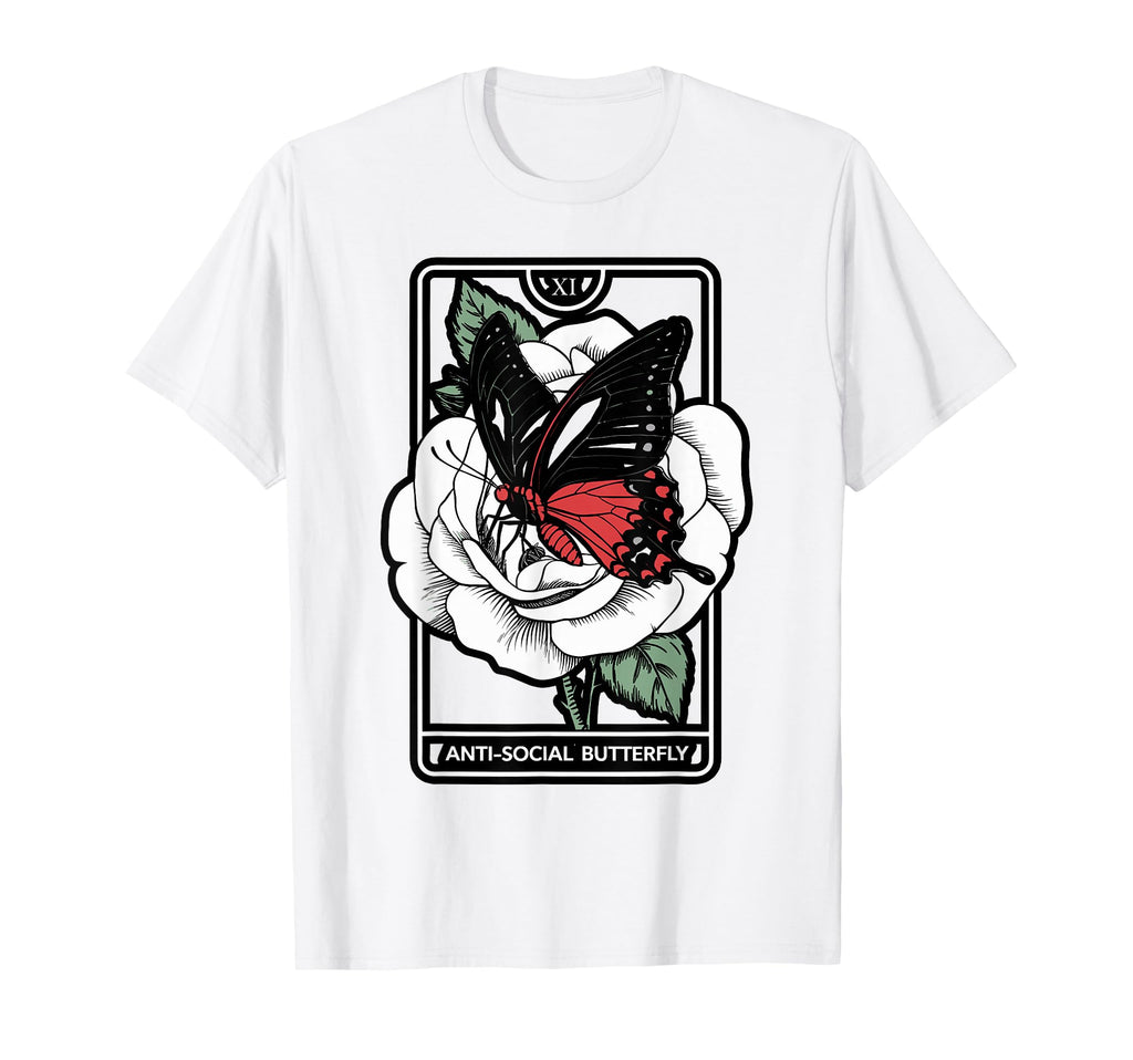 Anti Social Butterfly Gothic Tarot T-Shirt - Streetwear Style Unisex - T-Shirt, Sweatshirt, Hoodie