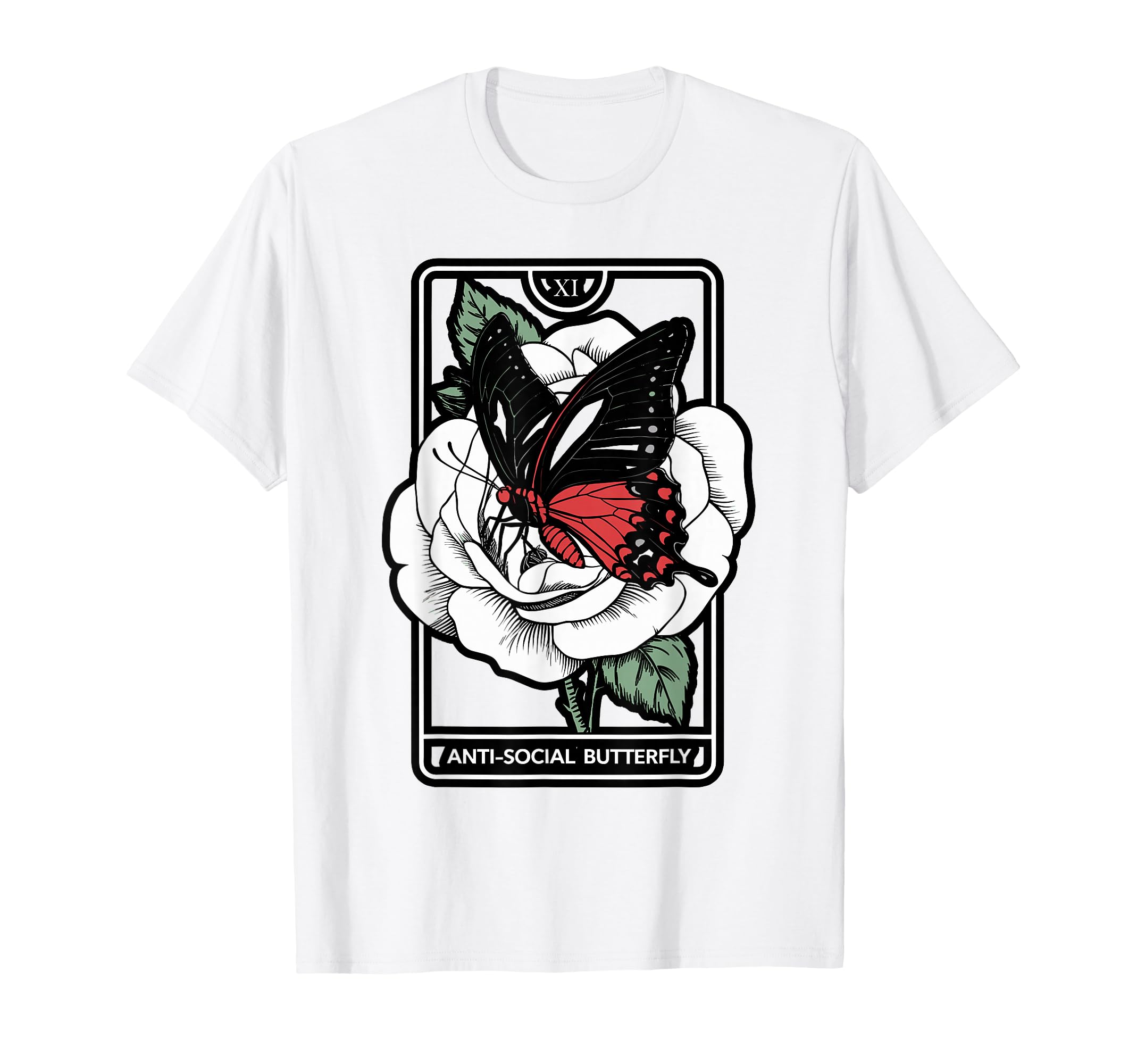 Anti Social Butterfly Gothic Tarot T-Shirt - Streetwear Style Unisex - T-Shirt, Sweatshirt, Hoodie