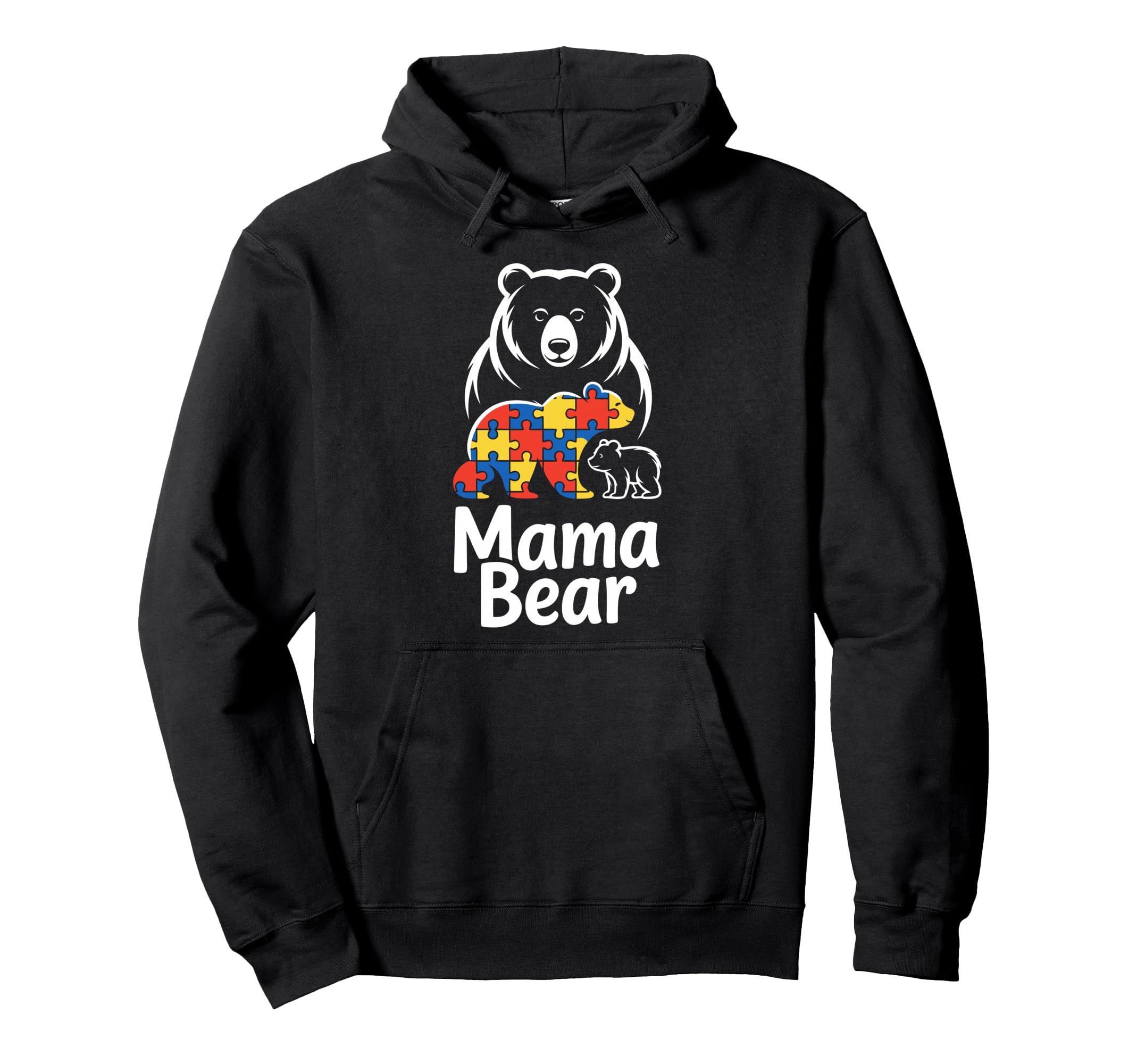 Autism Mom Autistic Child Family Mama Bear Hoodie - Graphic Print Unisex - T-Shirt, Sweatshirt, Hoodie