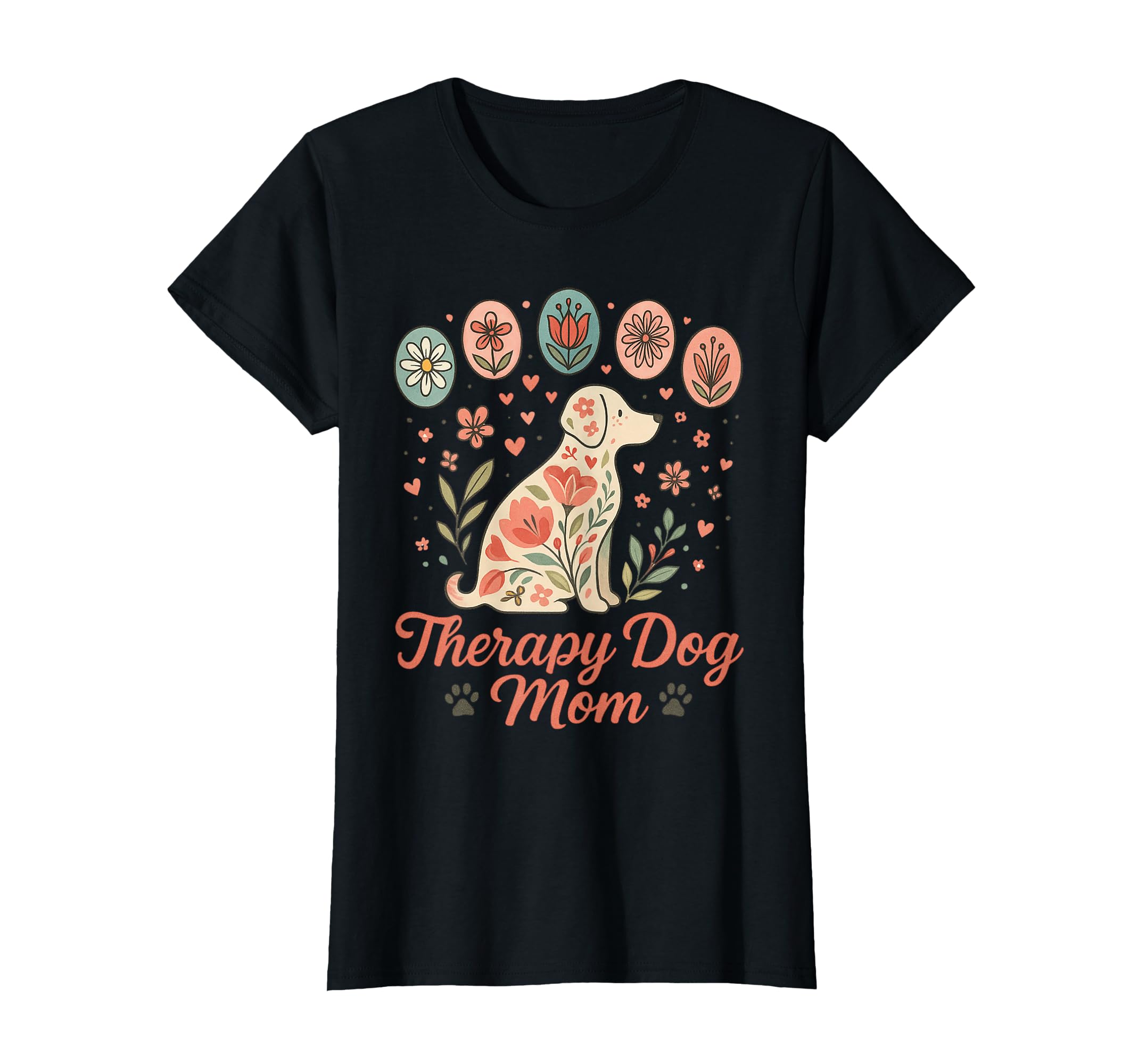 Womens Proud Therapy Dog Mom Pet Mom T-Shirt - Aesthetic Graphic Unisex - T-Shirt, Sweatshirt, Hoodie
