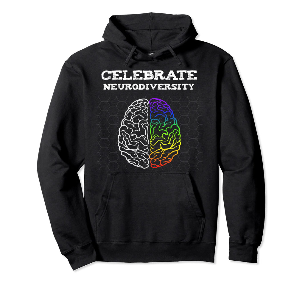 Celebrate Neurodiversity Autism Adhd Asd Hoodie - Graphic Print for Adults - T-Shirt, Sweatshirt, Hoodie