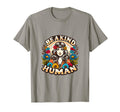 Be Kind Human Flowers Floral Positive T-Shirt - Novelty Apparel Unisex - T-Shirt, Sweatshirt, Hoodie