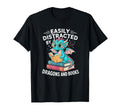 Dragon Reading Fantasy Book Lover T-Shirt - Streetwear Style for Adults - T-Shirt, Sweatshirt, Hoodie